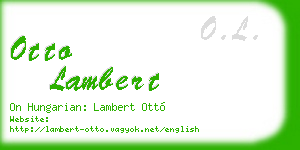 otto lambert business card